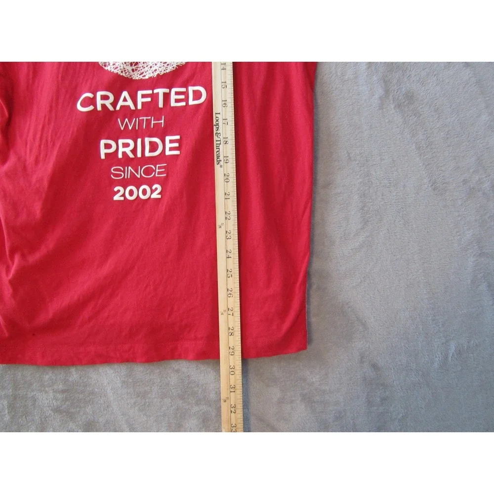 True Religion Shirt Mens XL Red Graphic Horseshoe Logo Short Sleeve T-Shirt